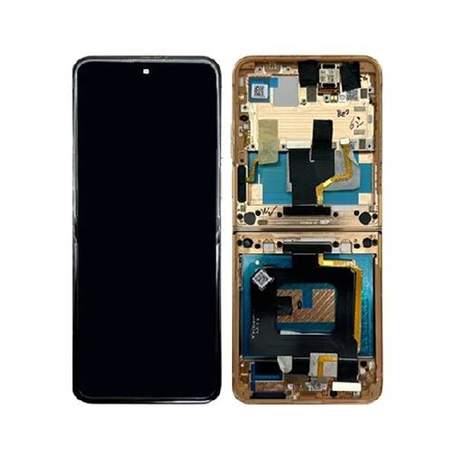 LCD Screen Display With Frame For Motorola Razr 50 Ultra Peach